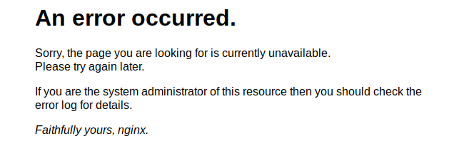 Nginx error